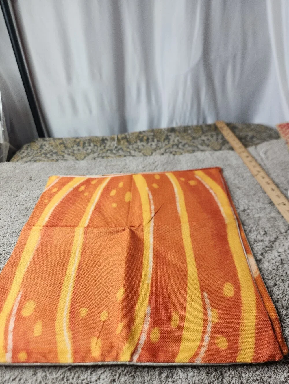 Hello Fall Pumpkin Decorative Pillow Cover - Orange, Green - Set Of 4